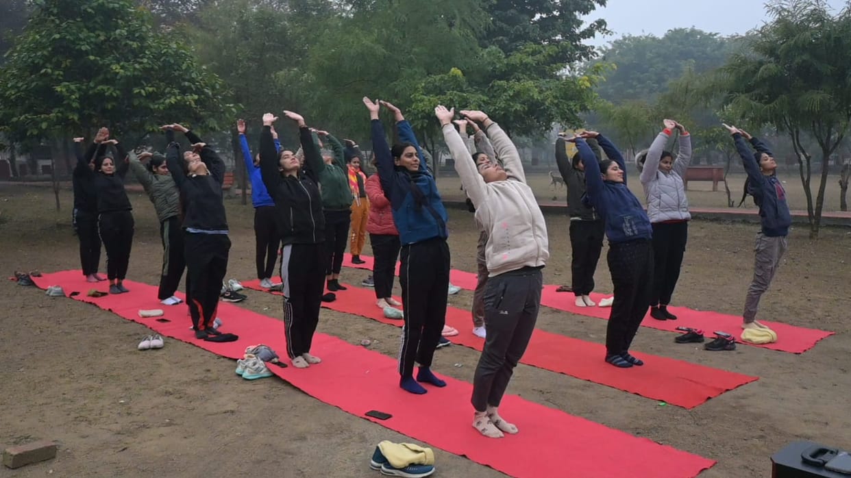 Surya Namaskar and Yoga Camp organized