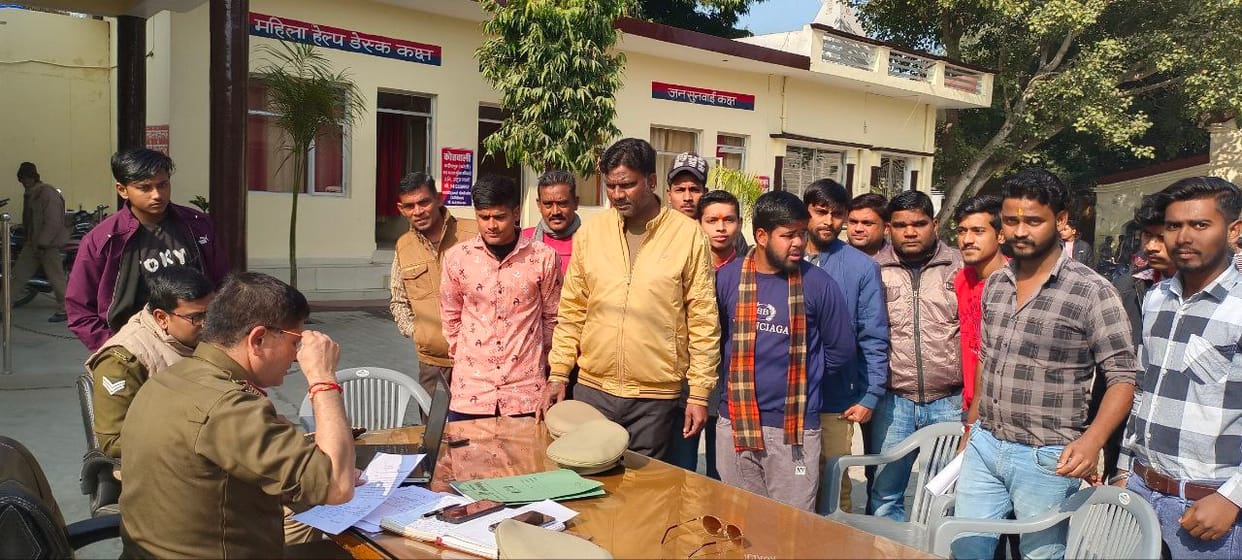 Loud speakers playing loudly at religious places, police station surrounded