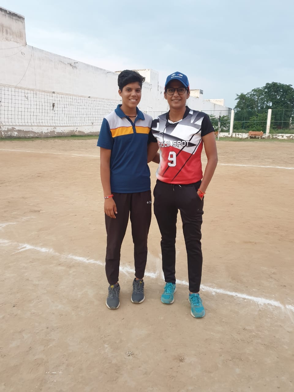 Poonam and Priyanka participated in the National Volleyball Championship