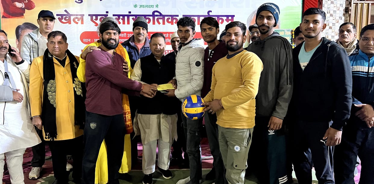 Hanuman Dhani temple team won in volleyball competition