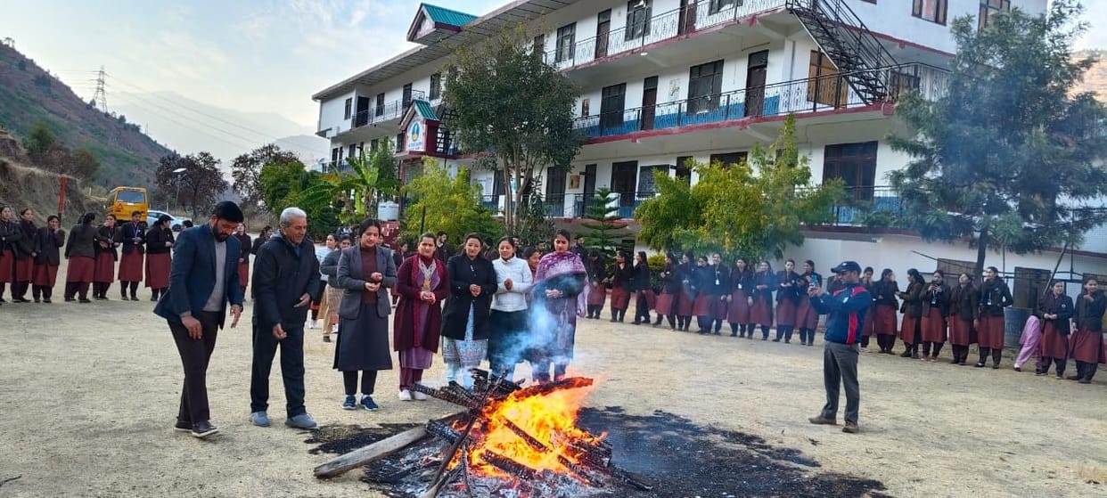 Lohri festival celebrated in Sarvepalli Radhakrishnan B.Ed College