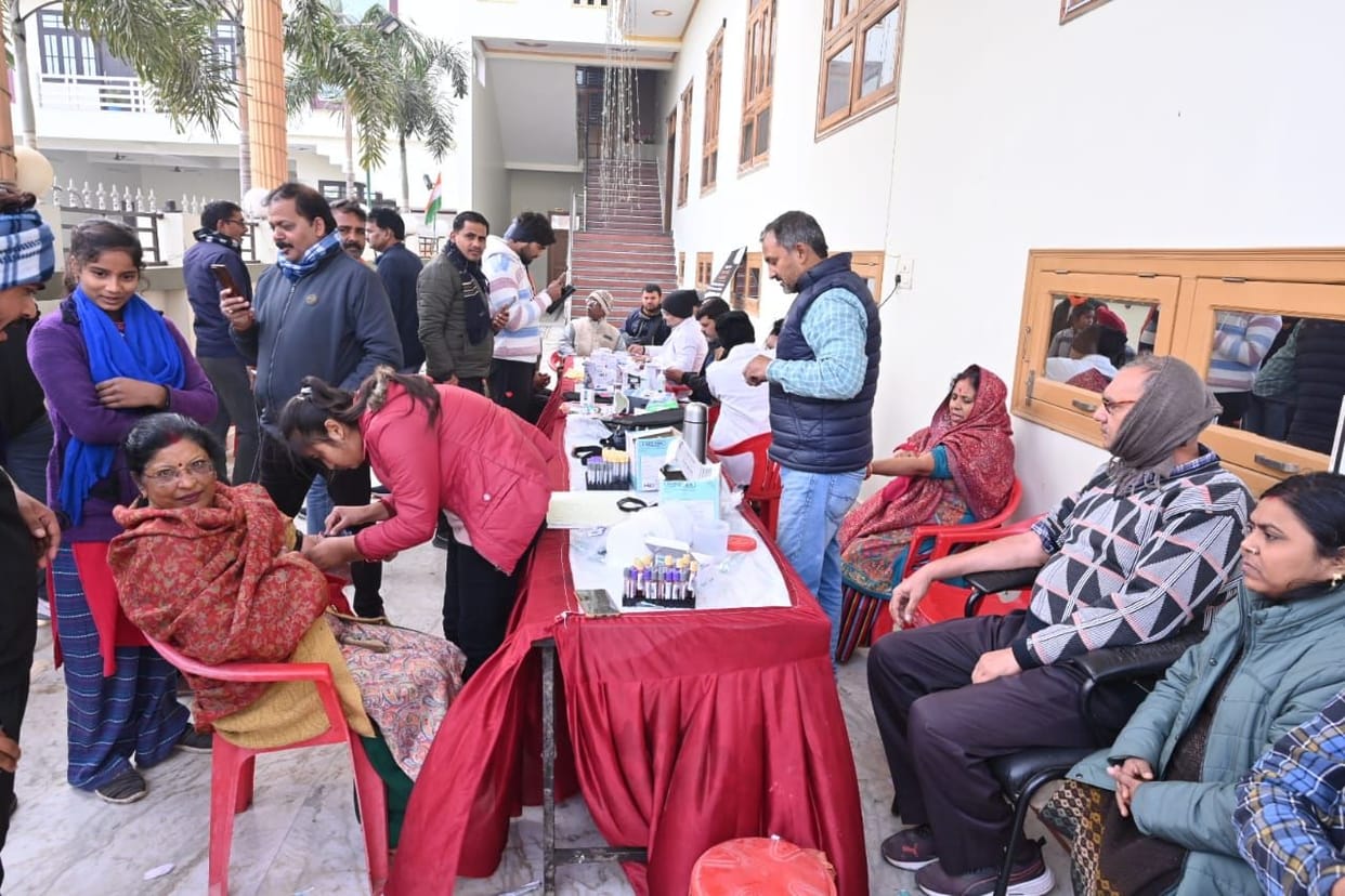 Checked and provided free medicines in medical camps