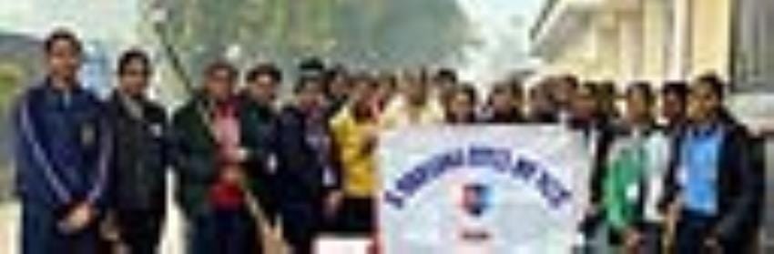 Cadets in MM College gave the message of cleanliness by taking brooms in their hands