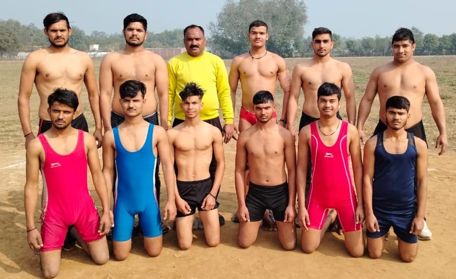 Selection done in district level junior boys wrestling