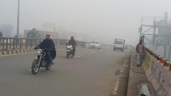 A blanket of mist covered the area early in the morning, visibility was limited to five metres