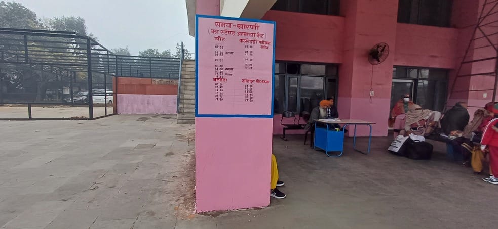 Time table of new routes displayed at bus stand
