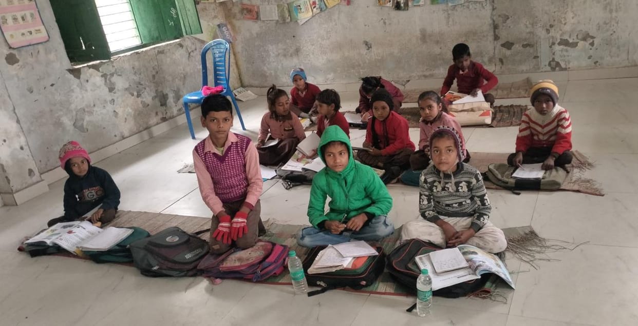 The children reached school shivering