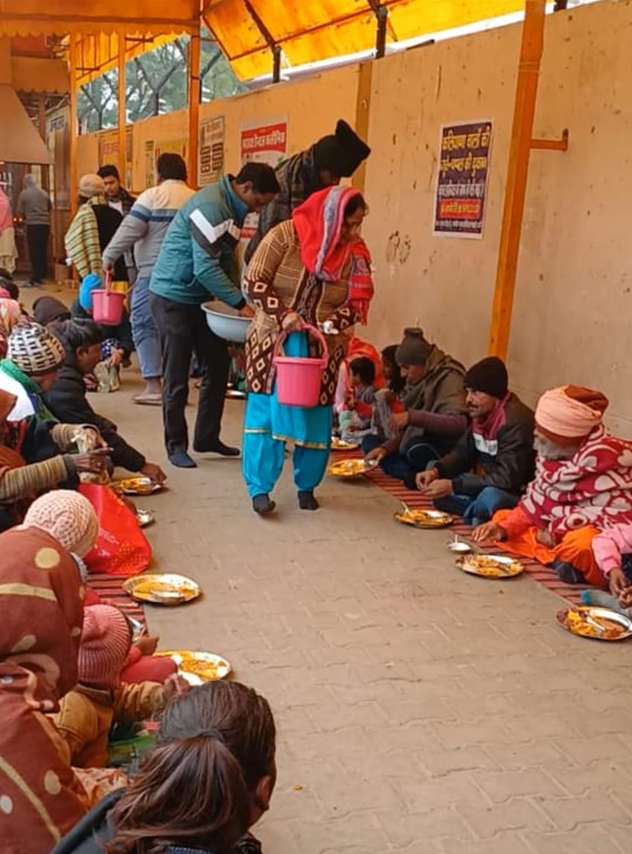 Bhandara organized in Hanuman temple