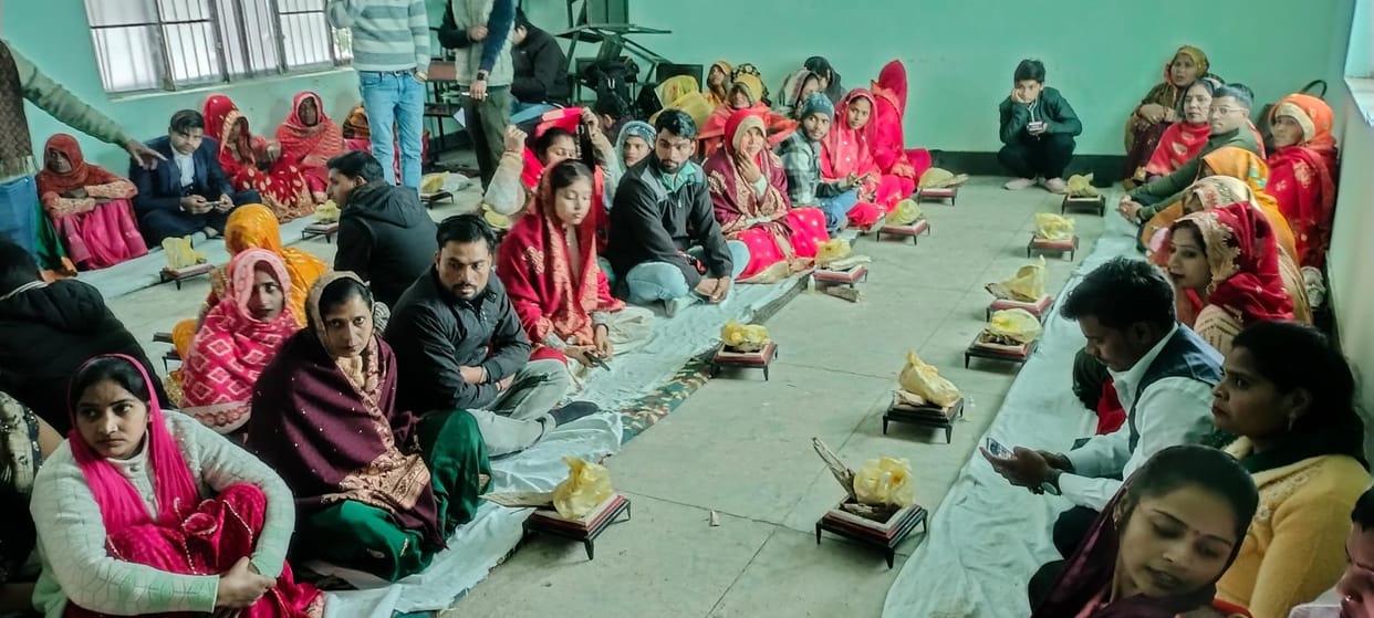 Mass marriage: 227 couples took rounds amidst chaos