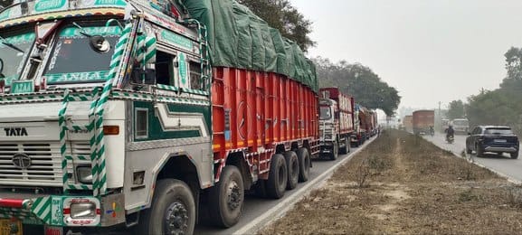 There was a jam for six hours on the national highway