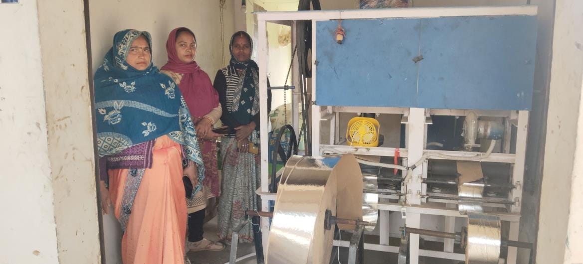 Women of the group are becoming prosperous by making dona-pattal