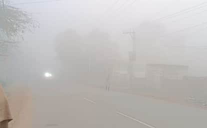 फोटो नंबर-16नारनौल में सुबह के समय छाया घना कोहरा। संवाद