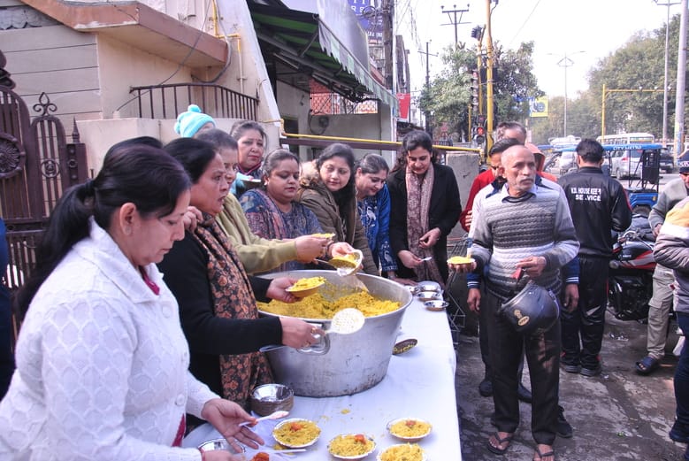 Shining Star did service work on Makar Sankranti