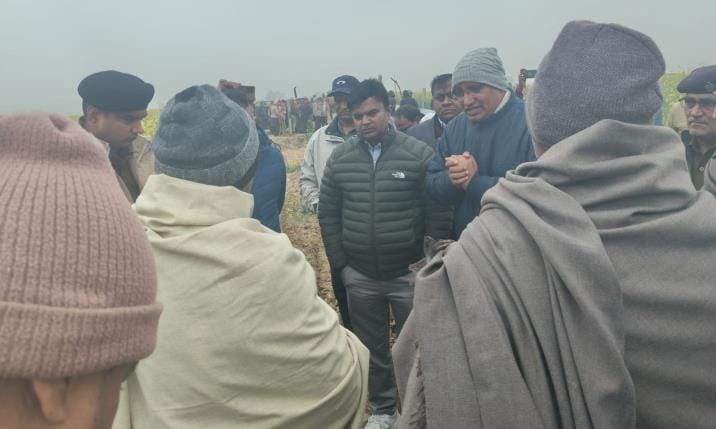 Pipe laying work stopped after protest by farmers in Kont
