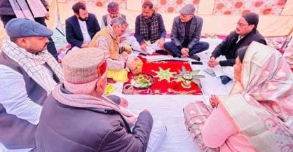MLA and DM performed Bhoomi Pujan for the road