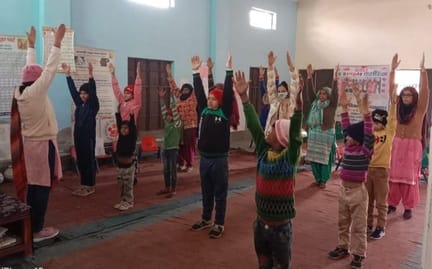 In winter, children are enjoying protein milk bar, kheer and millet mixture