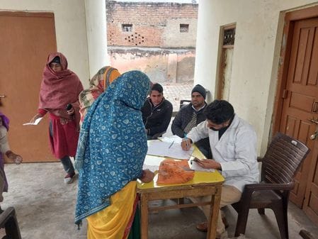 166 patients examined in village Majra Khurd