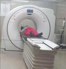 After three months, CT scan tests started again in the district hospital