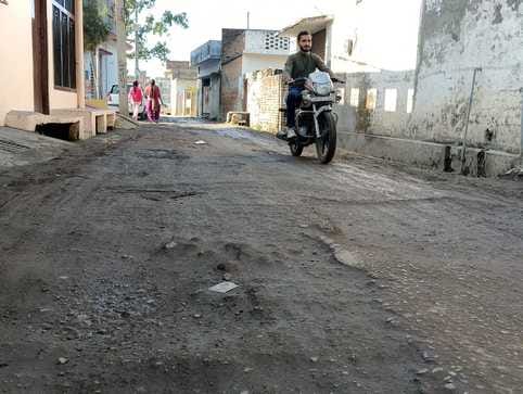 Potholes and uprooted roads spoil the look of the city, pedestrians worried