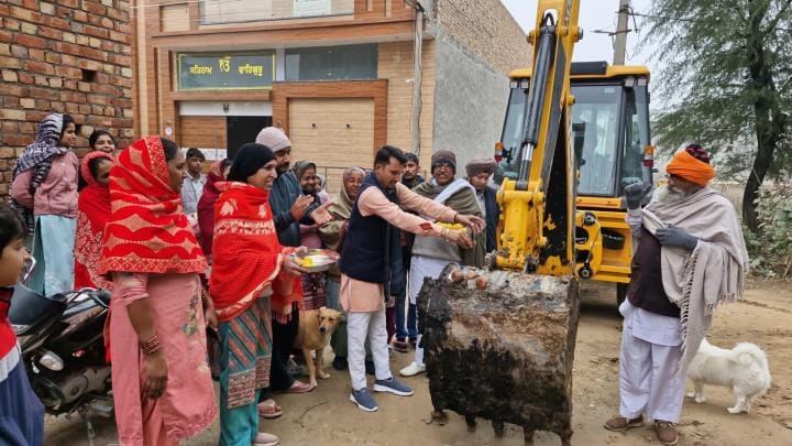 Work of laying sewerage line started in Sundar Nagar