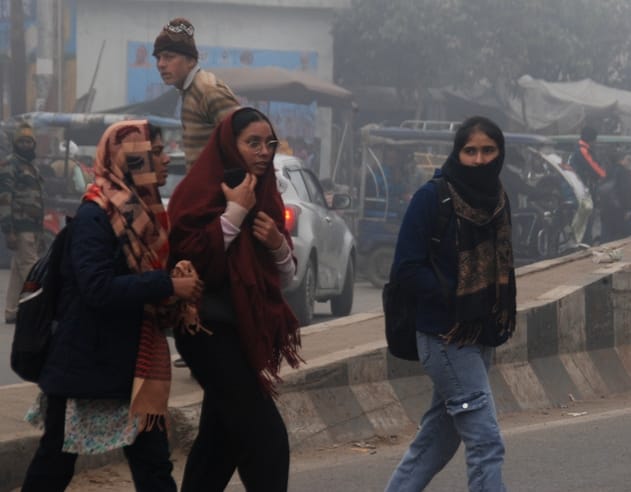 There was fog throughout the day, people kept shivering due to frost