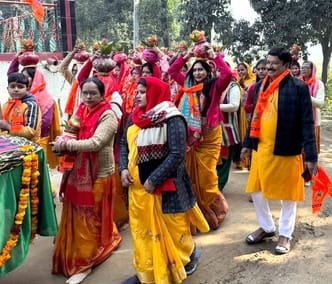Kalash Yatra, idol of Sriram Darbar installed