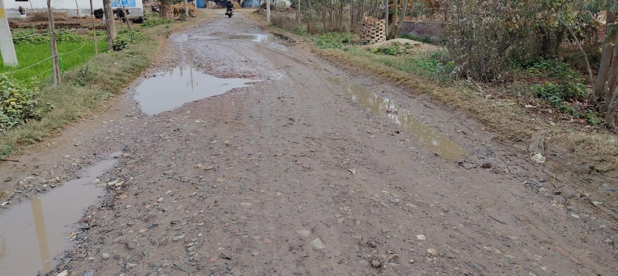 The condition of the road leading to the block is poor.