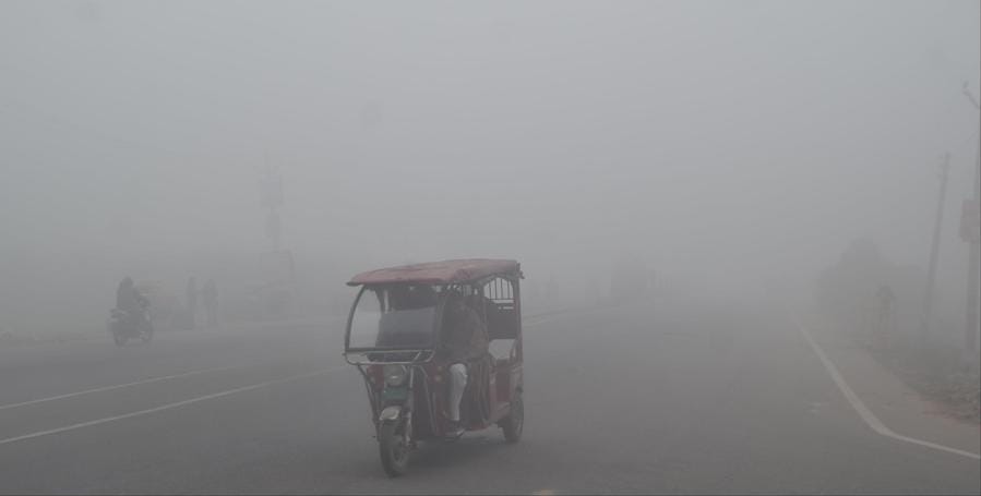 Dense fog at night, sunshine during the day provided relief