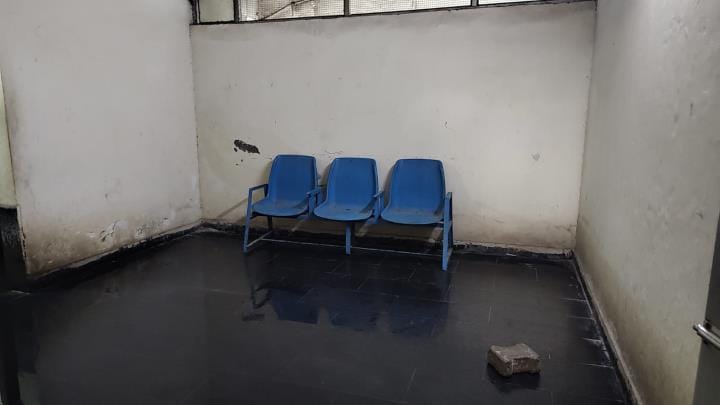 Chairs installed in women's toilet