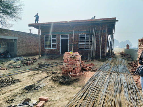Library being built in Sedha Majra at a cost of Rs 15 lakh
