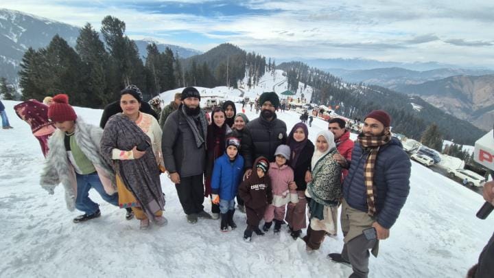 tourists gathered in Guldanda as soon as Bhaderwah-Pathankot highway opened.