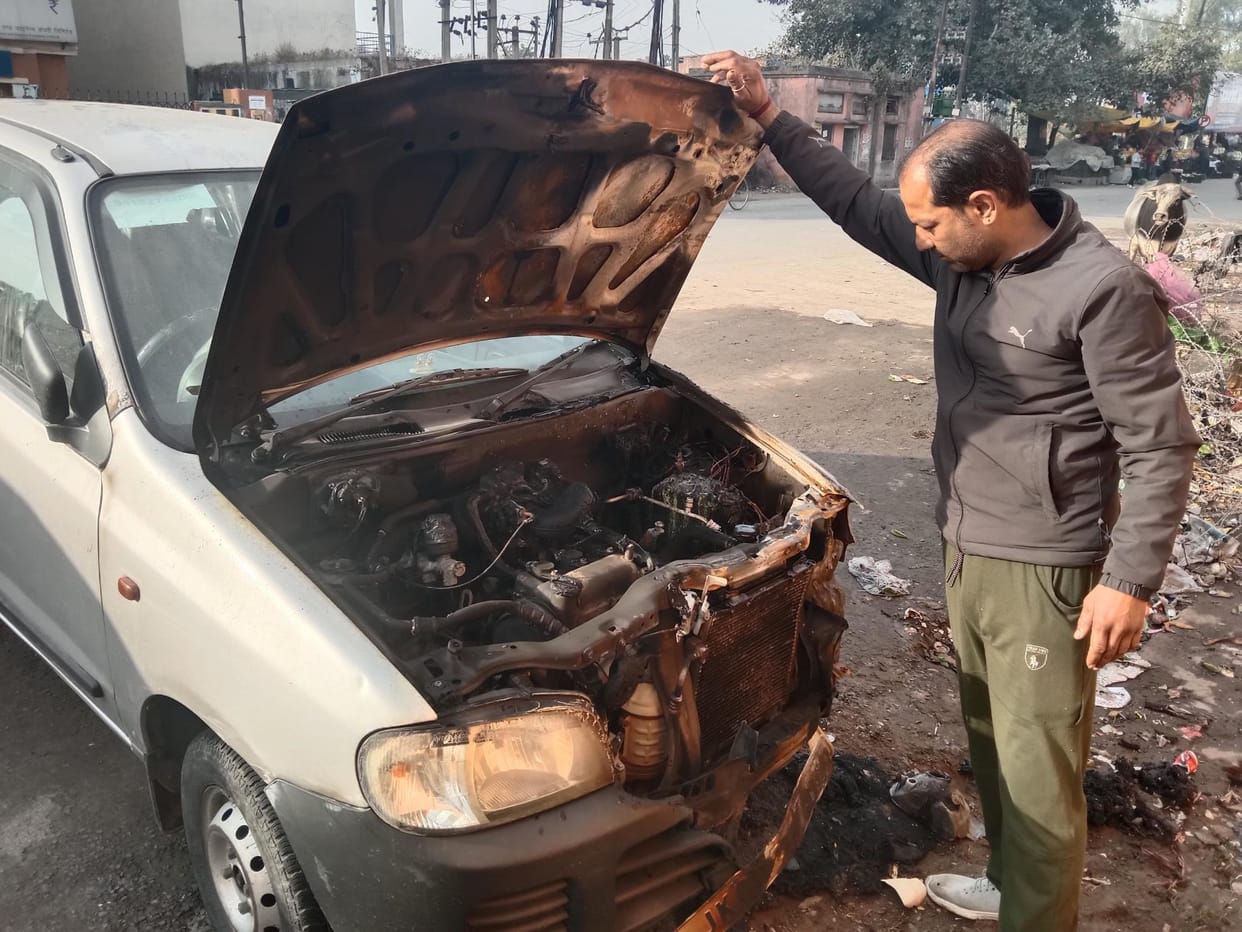 Fire in Car