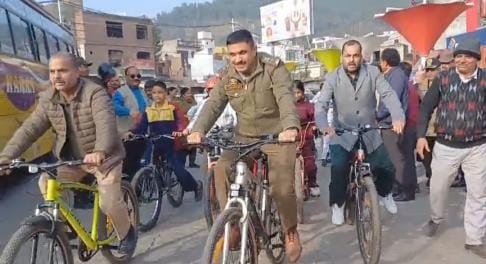 Message of Save Beti, Save Srishti given through cycle rally