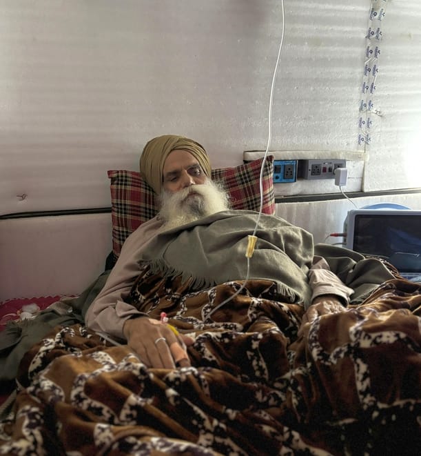 Farmer leader Jagjit Singh Dallewal will be taken out of the trolley today