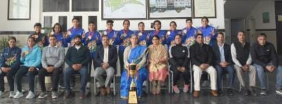 CBLU's women's football team won gold medal in All India Inter University competition