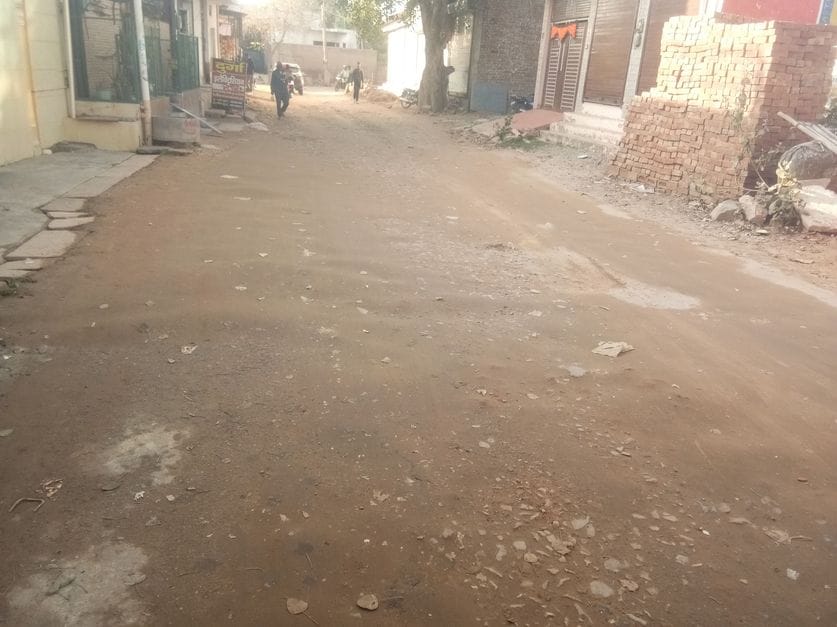 Traffic affected on dilapidated road