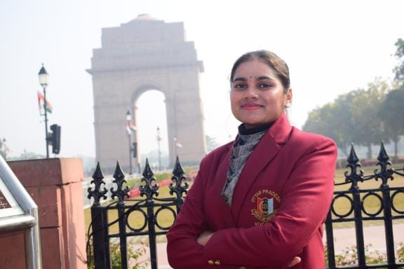 Harshita of B.Sc will participate in the parade