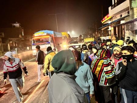 A farmer crossing the road was crushed to death by a truck