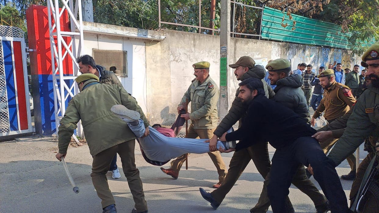 Members of Various Organisations Held Protest Against Police