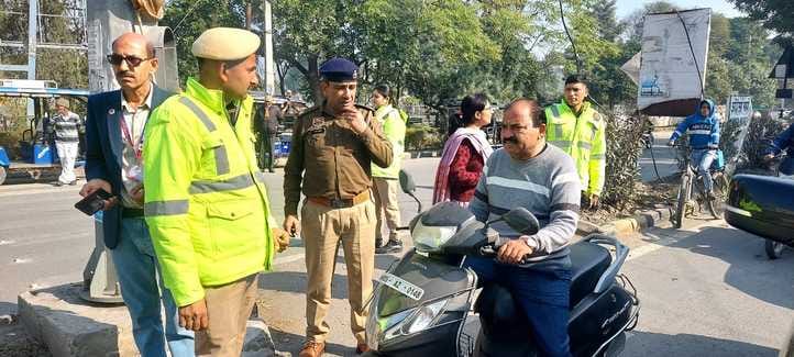 Information given about zebra crossing and traffic lightsInformation given about zebra crossing and traffic lights
