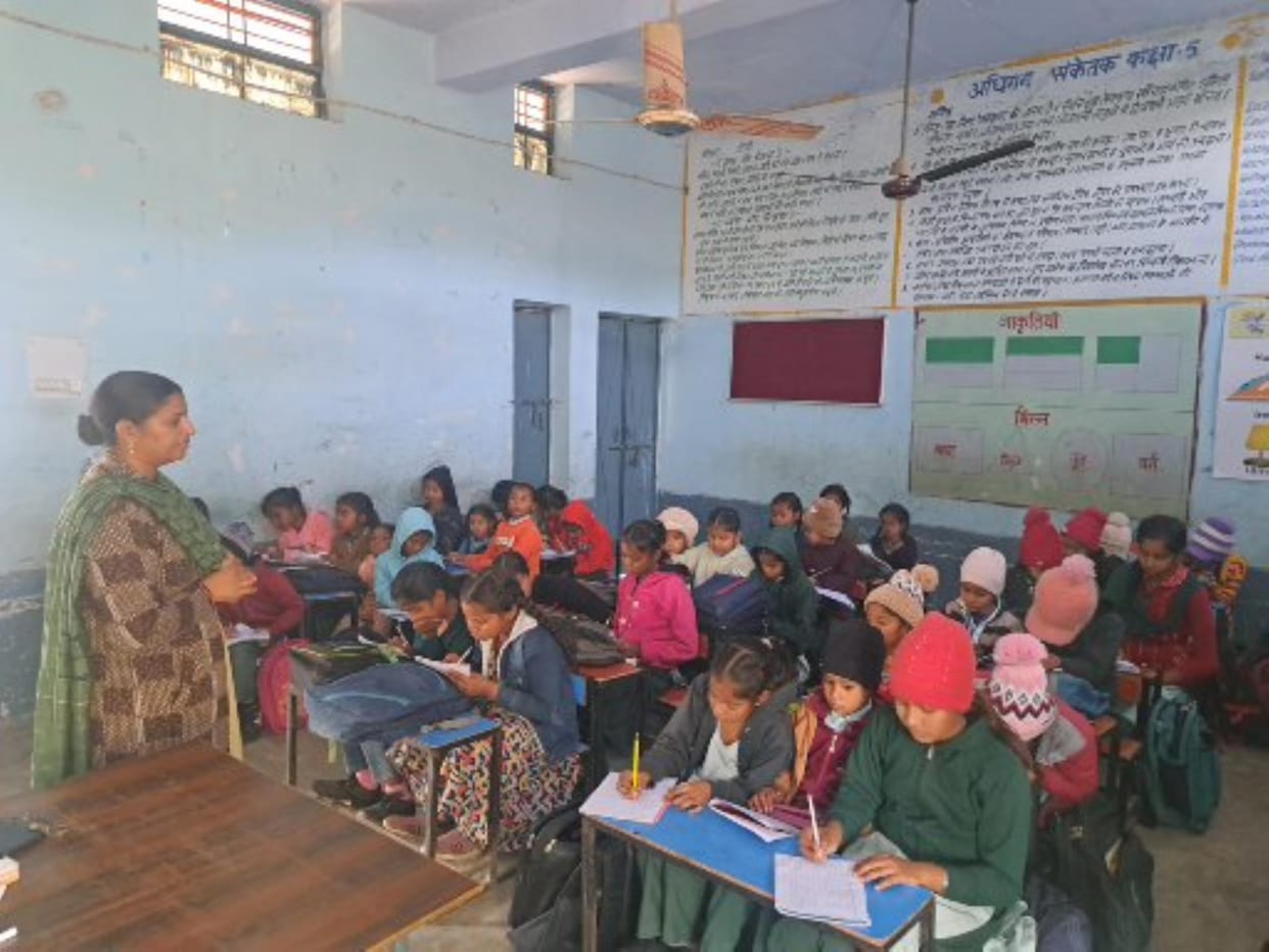 One guest teacher for 96 girl students... has to leave school due to illness, DEO is not even informed