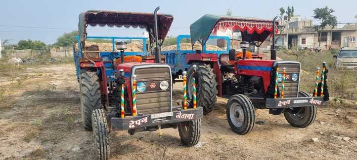 Ajmer News: Pisangan police clamp down on gravel mining, 2 tractor trolleys filled with illegal gravel seized