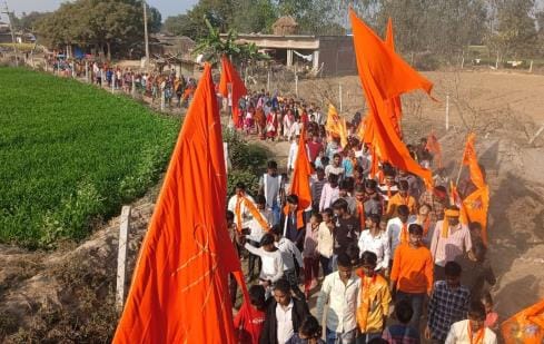 Grand procession taken out on the first anniversary of Ram Mandir Pran Pratistha