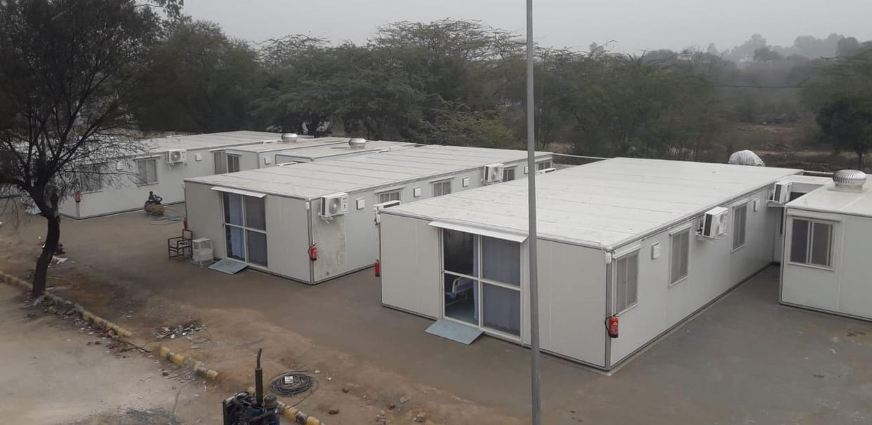 The floor of the portable hospital is in need of repair, the agency team will come and inspect.