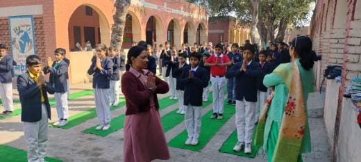 Surya Namaskar done wearing shoes, jeans and coat
