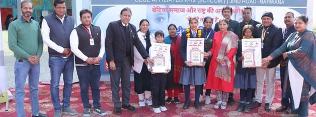 Players Jayasvi Jagmel, Sonakshi and Priya honored by Bharat Vikas Parishad