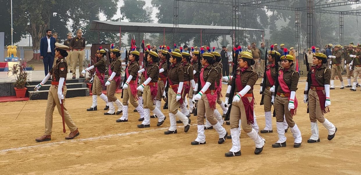 Policemen rehearsed for Republic Day