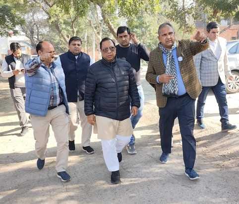 MLA Vij inspected the Government Model Sanskriti Senior Secondary School