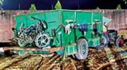 They were running Jugaad tractor trolley using train wheels transport department imposed a fine of Rs 10 lakh