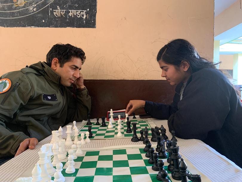 Prakash got first place in chess